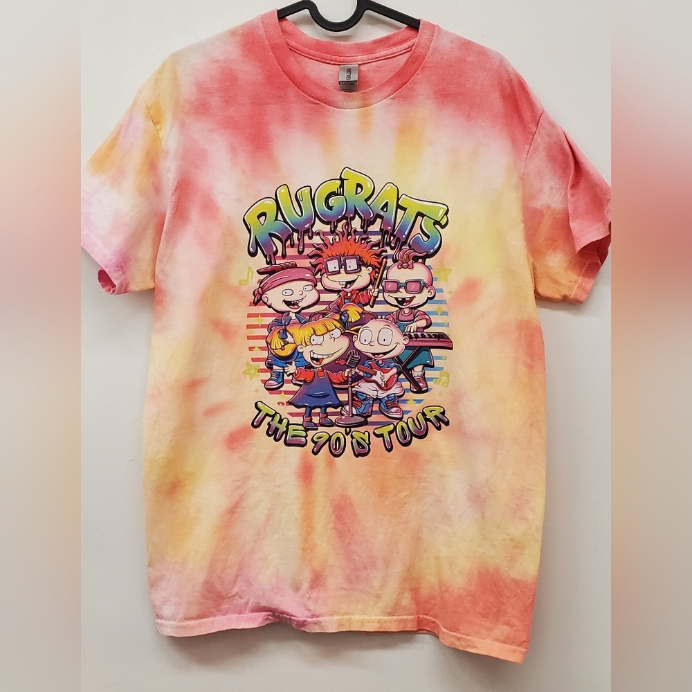 Rugrats 90’s Tie Dye Short Sleeve Shirt M Custom